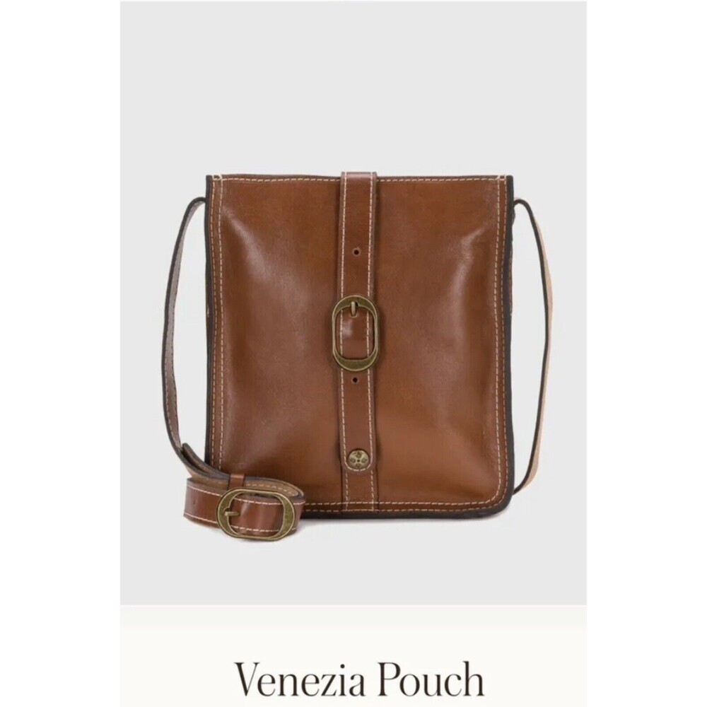 Patricia‎ Nash Venezia Smooth Heritage Crossbody Brown Leather saddle bag